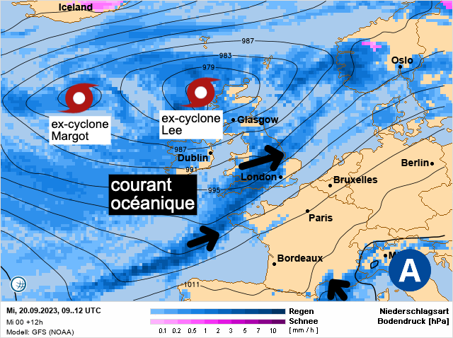 Carte météo Europe du 20/09/2023 à 1812