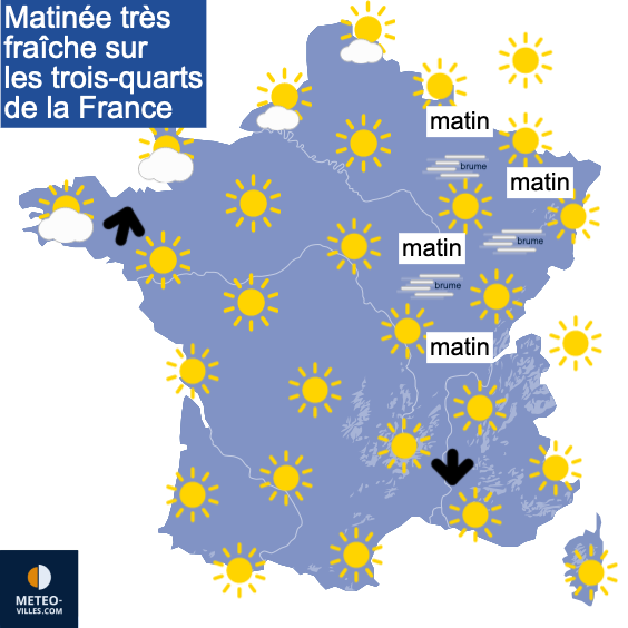 Carte de la situation météo