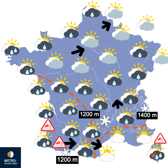 Tempête Domingos ce samedi : l'arc atlantique le plus menacé - Météo Express