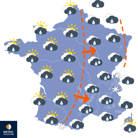 Carte de la situation météo