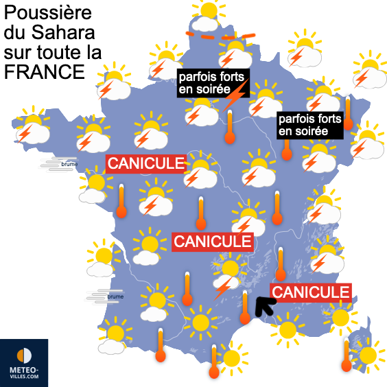 Encore des orages au nord, puis plus calme et moins chaud