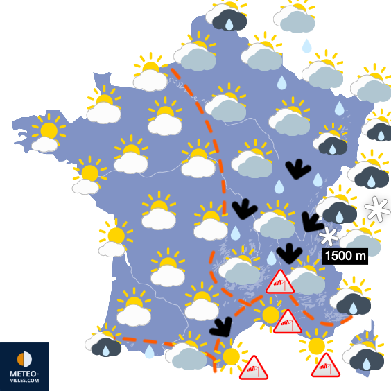 Carte de prévisions du temps du Thursday, September 12, 2024