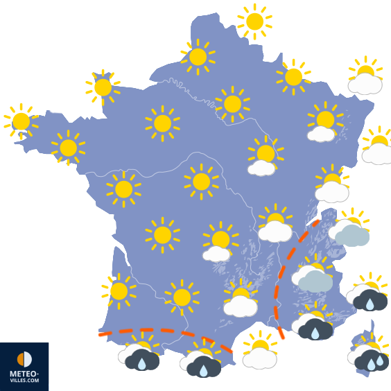 Carte de prévisions du temps du Friday, September 13, 2024