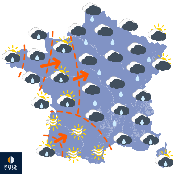 Carte de prévisions du temps du Dimanche 6 octobre 2024