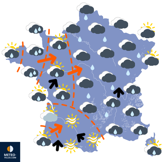 Carte de prévisions du temps du Sunday, October 6, 2024