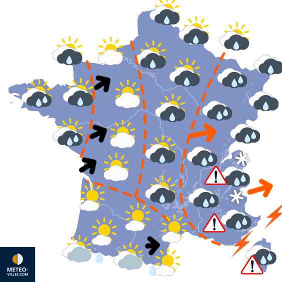 Carte de prévisions du temps du Sunday, October 6, 2024