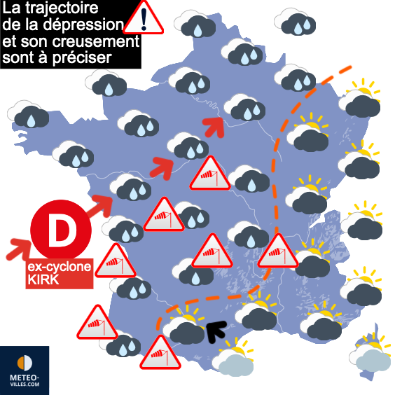 Carte de prévisions du temps du Saturday, October 5, 2024