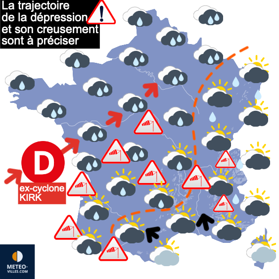 Carte de prévisions du temps du Sunday, October 6, 2024