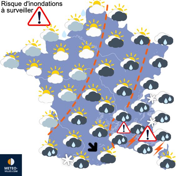 Carte de prévisions du temps du Samedi 26 octobre 2024