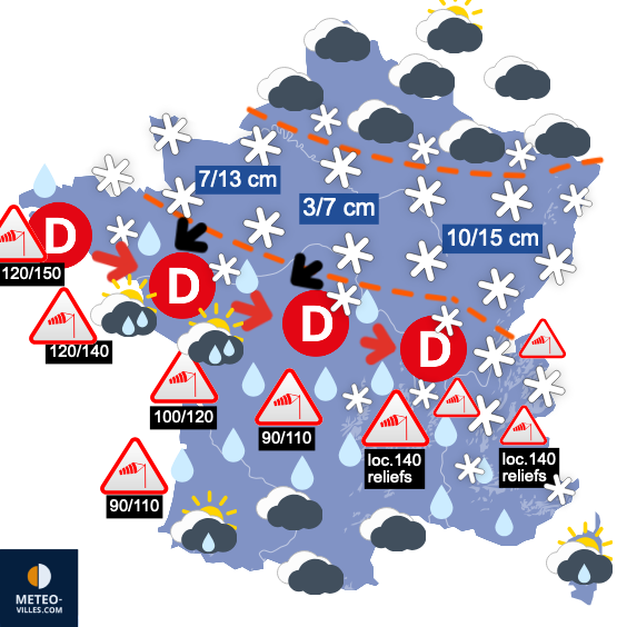 Carte de prévisions du temps du Thursday, November 21, 2024