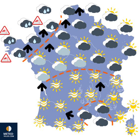 Carte de prévisions du temps du Saturday, November 23, 2024