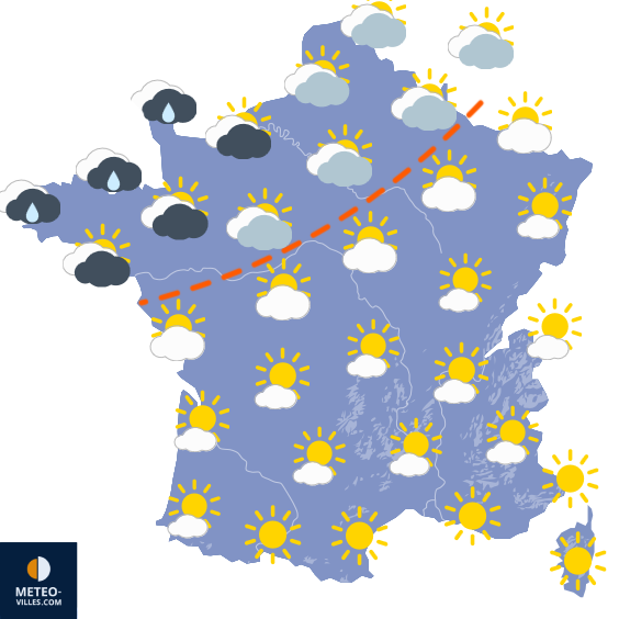 Carte de prévisions du temps du Saturday, November 23, 2024