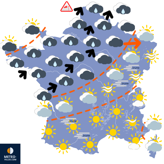 Carte de prévisions du temps du Wednesday, November 27, 2024