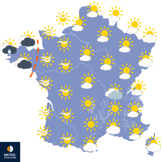 Carte de prévisions du temps du Wednesday, November 27, 2024