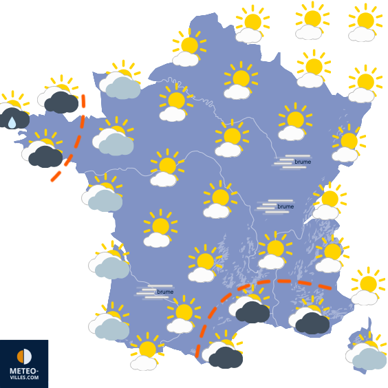 Carte de prévisions du temps du Wednesday, November 27, 2024