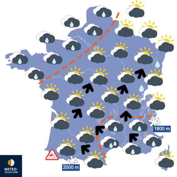 Carte de prévisions du temps