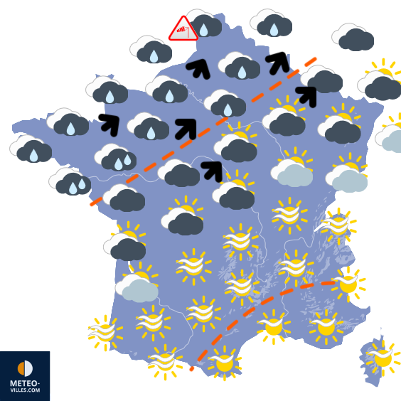 Carte de la situation météo