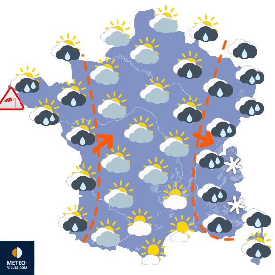 Carte de prévisions du temps du Dimanche 26 janvier 2025