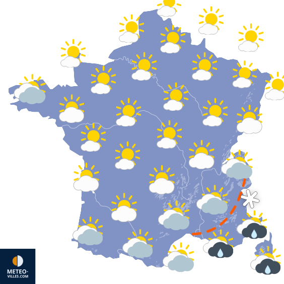 Carte de prévisions du temps du Samedi 1 février 2025