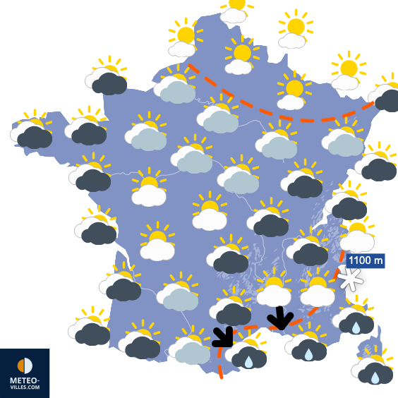 Carte de prévisions du temps du Thursday, January 30, 2025