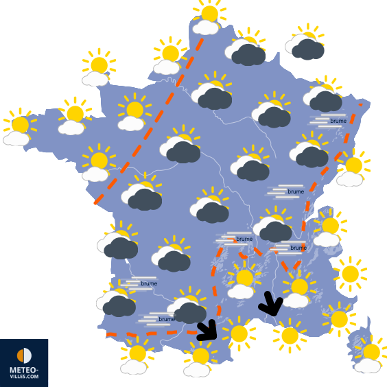 Carte de prévisions du temps du Thursday, January 30, 2025