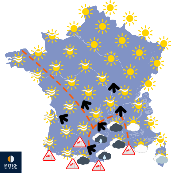 Carte de prévisions du temps du Jeudi 20 mars 2025