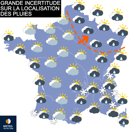 Carte de prévisions du temps du Dimanche 23 mars 2025