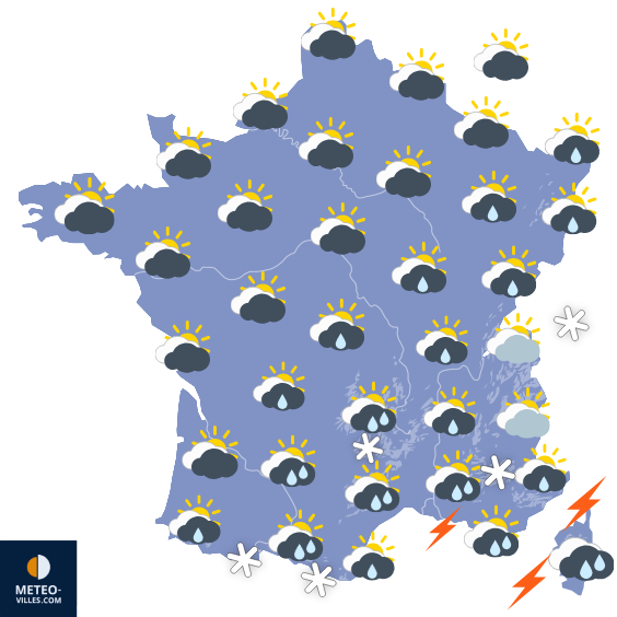 Carte de prévisions du temps du Vendredi 21 mars 2025