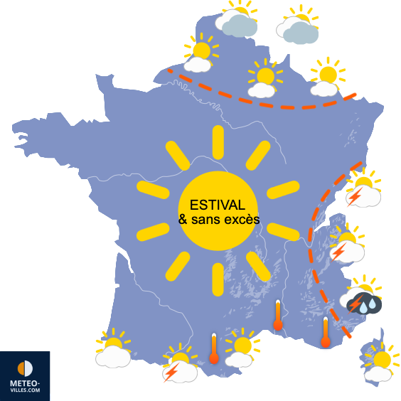 Carte de prévisions du temps du Jeudi 12 juin 2025