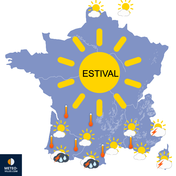 Carte de prévisions du temps du Jeudi 12 juin 2025