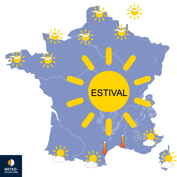 Carte de prévisions du temps du Saturday, June 14, 2025