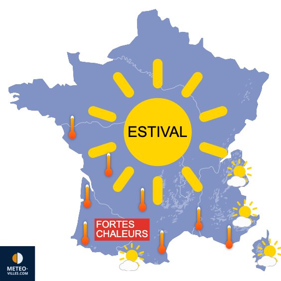 Carte de prévisions du temps du Saturday, June 14, 2025