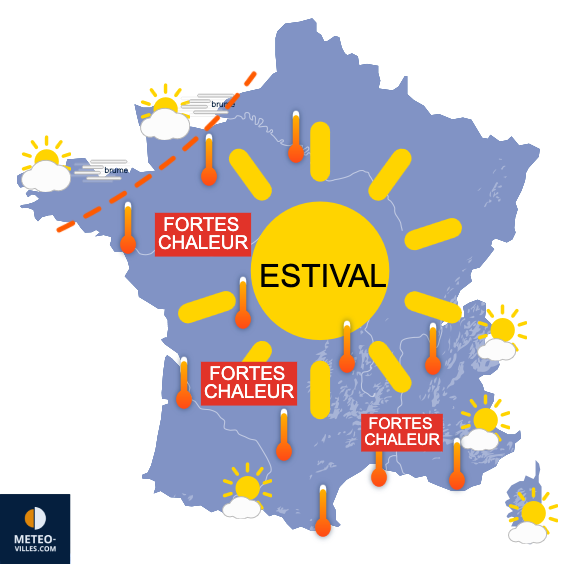Carte de prévisions du temps du Saturday, June 14, 2025