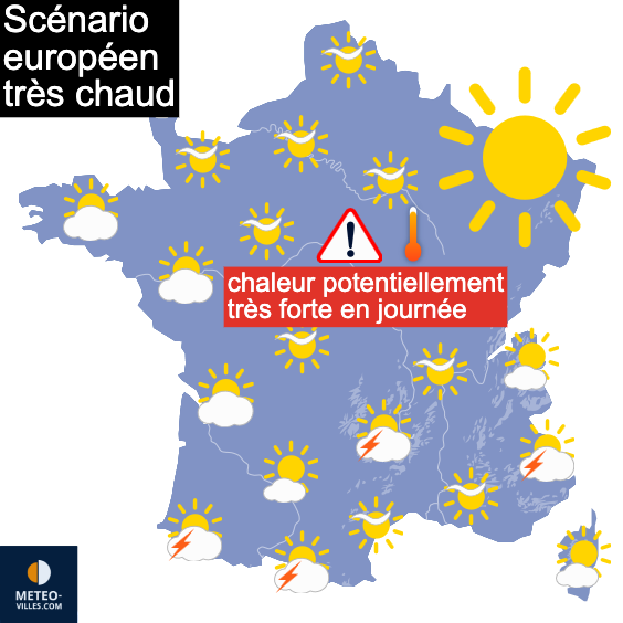 Carte de prévisions du temps du Dimanche 22 juin 2025