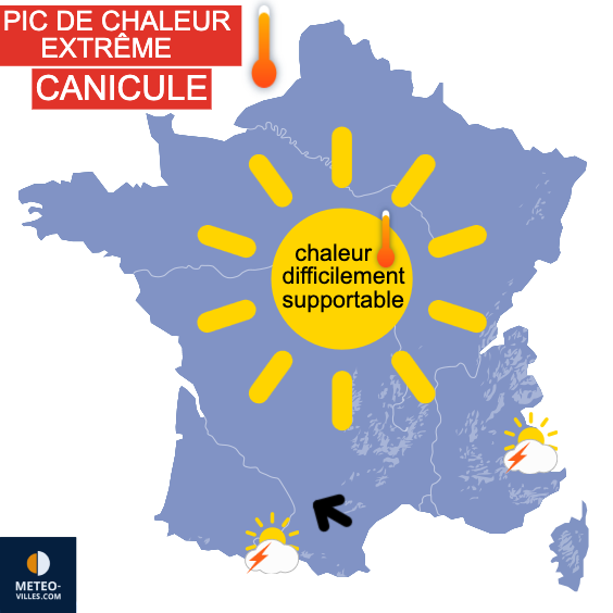 Carte de prévisions du temps du Dimanche 22 juin 2025