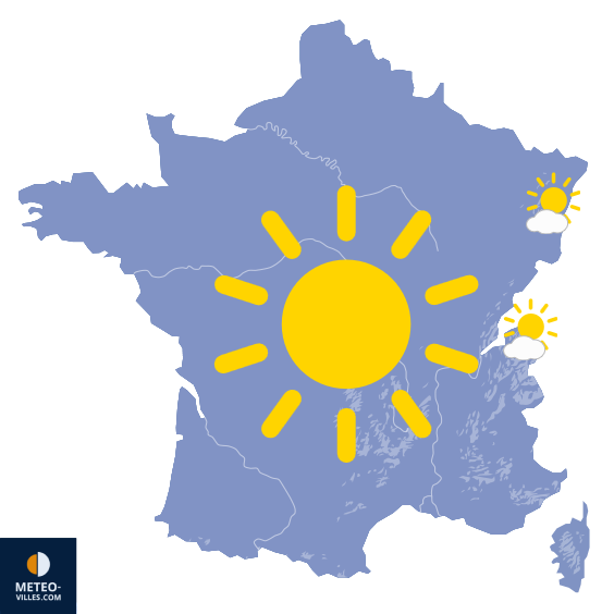 Carte de prévisions du temps du Samedi 12 juillet 2025