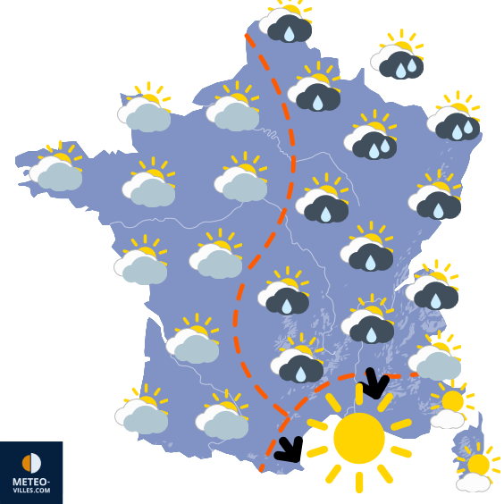 Carte de prévisions du temps du Jeudi 24 juillet 2025
