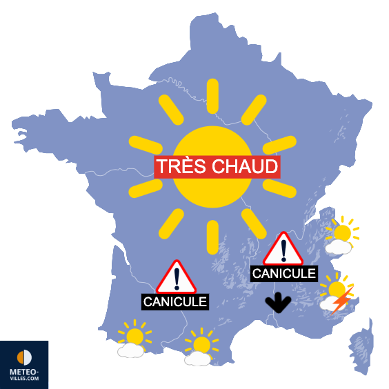 Carte de prévisions du temps du Vendredi 8 août 2025