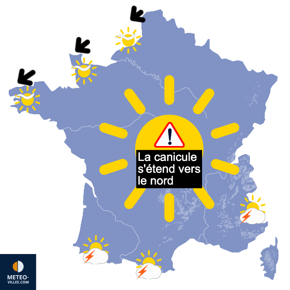 Carte de prévisions du temps du Jeudi 7 août 2025