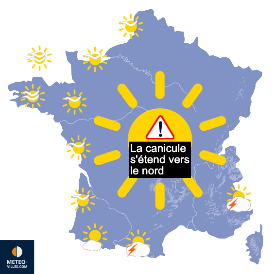 Carte de prévisions du temps du Vendredi 8 août 2025