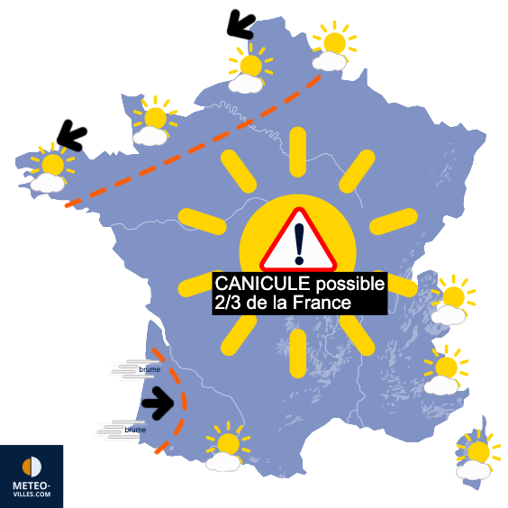 Carte de prévisions du temps du Jeudi 7 août 2025