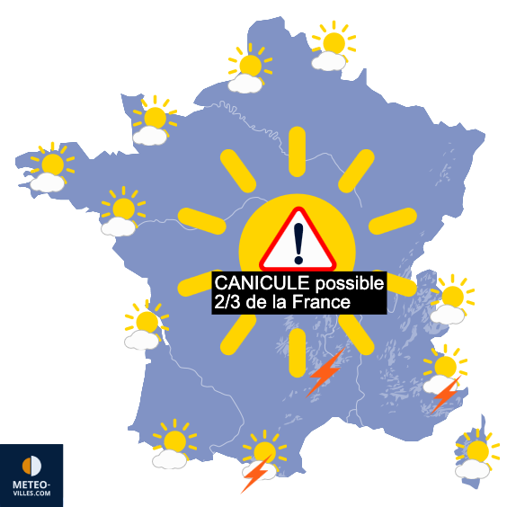 Carte de prévisions du temps du Vendredi 8 août 2025