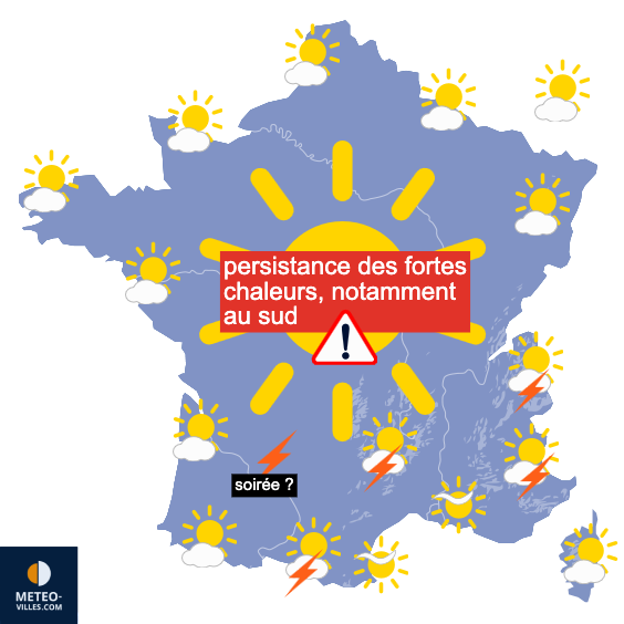 Carte de prévisions du temps du Vendredi 8 août 2025