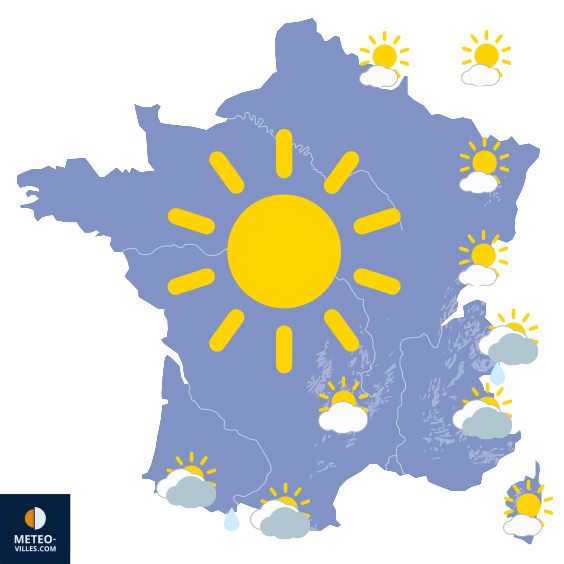 Carte de prévisions du temps du Samedi 16 août 2025