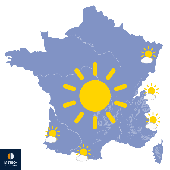 Carte de prévisions du temps du Dimanche 17 août 2025