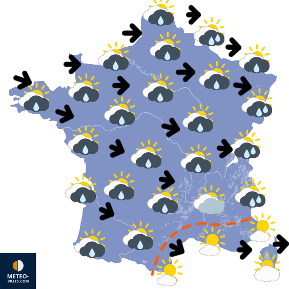 Carte de prévisions du temps du Dimanche 31 août 2025
