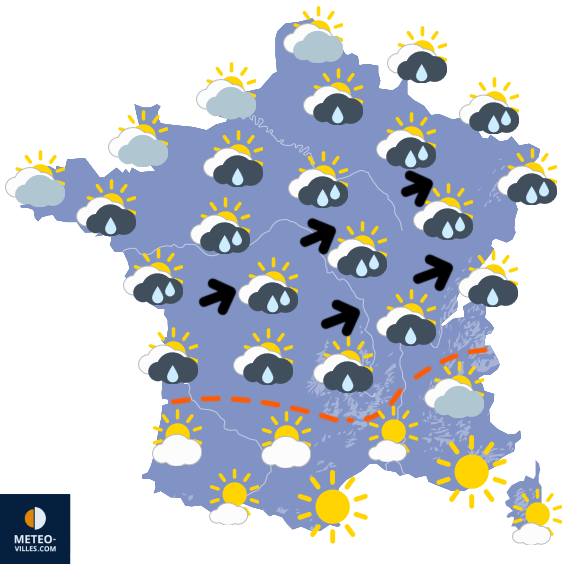 Carte de prévisions du temps du Dimanche 31 août 2025