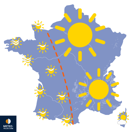 Carte de prévisions du temps du Dimanche 31 août 2025