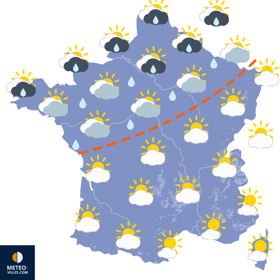 Carte de prévisions du temps du Samedi 13 septembre 2025