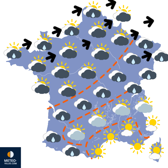Carte de prévisions du temps du Samedi 13 septembre 2025